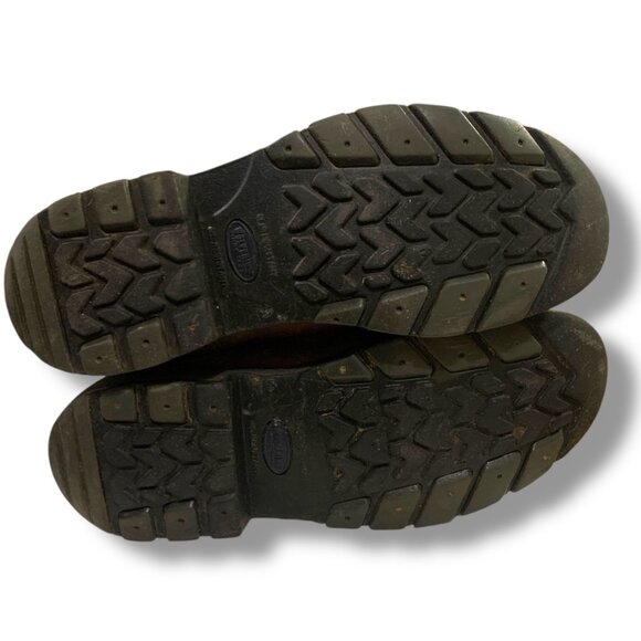 Wolverine Mens Brown Leather Work Boots Size 12 Durable Boot Sturdy Rubber Sole - Picture 8 of 9